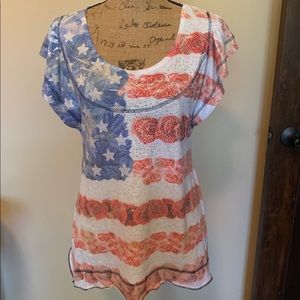 HOST PICK! Darling petite stars & stripes top!